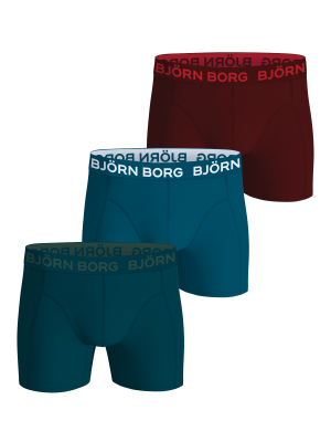 Bjorn borg cotton stretch boxer 3p rood/pet/pet