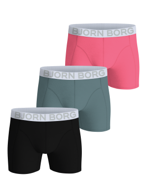 Bjorn borg organic cotton stretch boxer 3p zw/gr/r