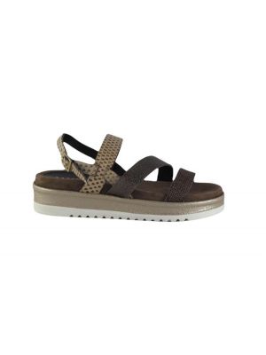 Lazamani Sandals straps/geometric Brown