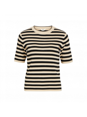 Object objester s/s knit pullover noos sandshell