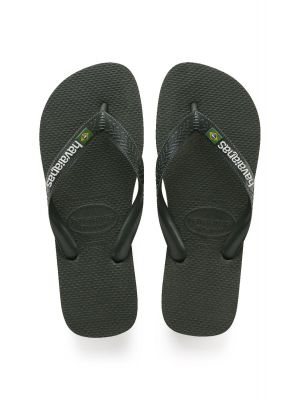 Havaianas brasil logo green olive