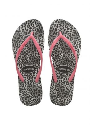 Havaianas slim leopard slipper black pink