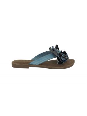 Lazamani Ladies Flower Slipper Denim