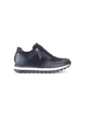 Gabor Sneaker Samt./Foulard/Lack k. Dark Blue
