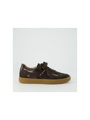 Paul-Green 5437 Braun Suede/Lak Mocca