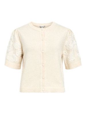 Object objjane 2/4 re knit cardigan white sand