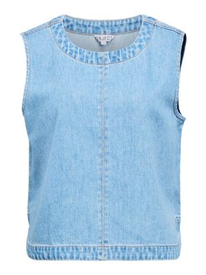 Object objrosie s/l denim top div light blue denim