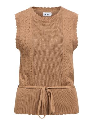 Object objjeany re s/l knit top toasted coconut
