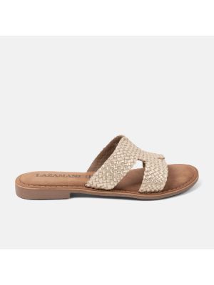 Lazamani Ladies Basic  Slipper Gold