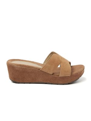 Lazamani Beige Mules H Wedge