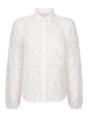 Aaiko lien long sleeve blouse les blancs