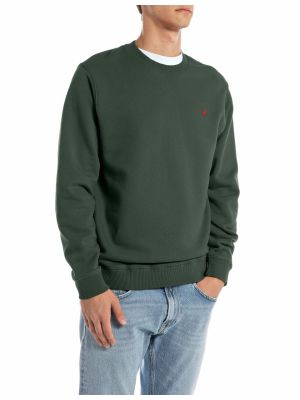 Replay felpa sweatshirt bottle green