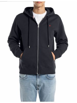 Replay felpa sweatshirt dark navy