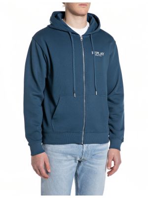 Replay sweatshirt m3311 23802 blauw