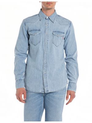 Replay M4981 shirt light blue
