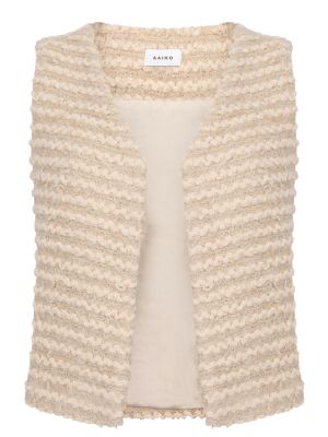 Aaiko narin wool pes gilet moon shell