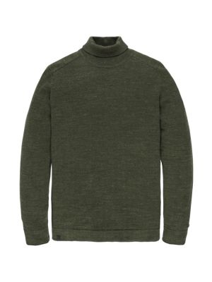Cast iron rollneck cotton melange plated duffle ba