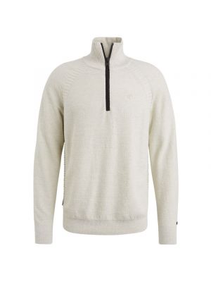 Cast iron half zip collar cotton silver birch