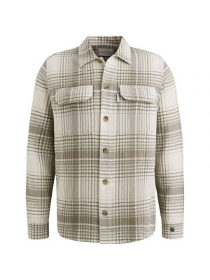 Cast Iron shirt check weave YD almond milk