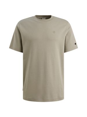 Cast Iron Short sleeve r-neck regular fit in Dried