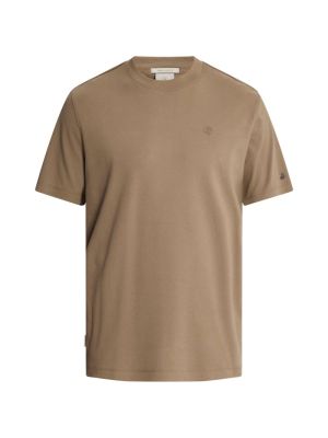 Cast Iron Short sleeve r-neck regular fit in Walnu