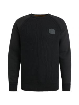 Pme legend r-neck knit sweat combi black onyx