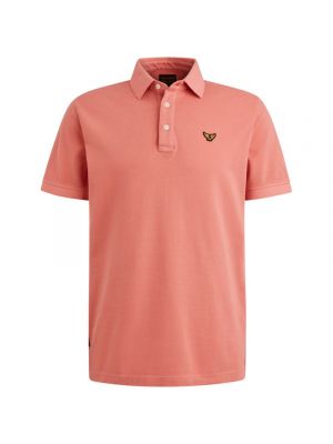 PME legend sleeve polo pique garment dye rose