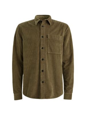 PME-Legend LONG SLEEVE SHIRT Dobby Cord Dusky Gree