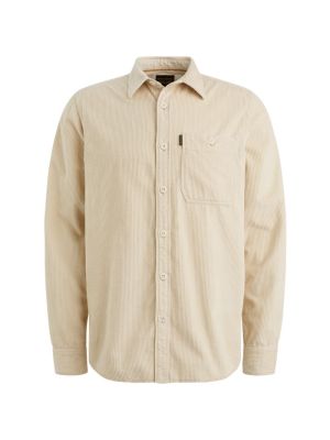 PME-Legend LONG SLEEVE SHIRT Dobby Cord Bone White