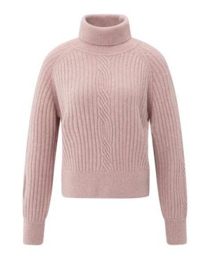 YAYA Coltrui met kabeldetail shadow gray pink mel