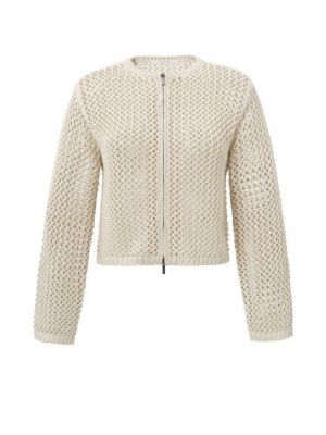 YAYA Mesh stitch cardigan summer sand