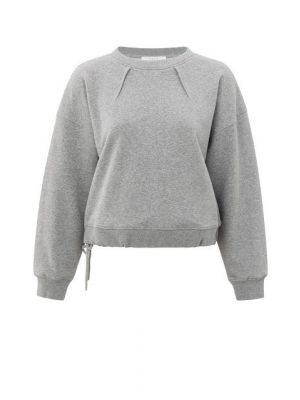 YAYA Sweater met plooidetails medium grey melange