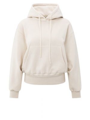 YAYA Hoodie met geplooide zoom chalk white