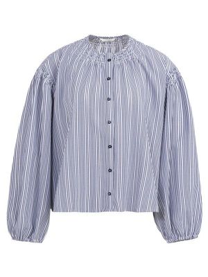 YAYA Gestreepte blouse met plooien navy blazer des