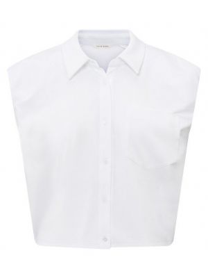 YAYA Jersey blouse with puff detail pure white