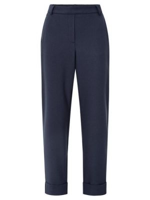 YAYA Broek met omgeslagen zoom inkwell blue