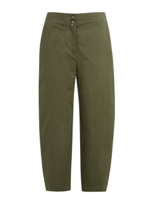 YAYA High waist barrel leg trousers army green