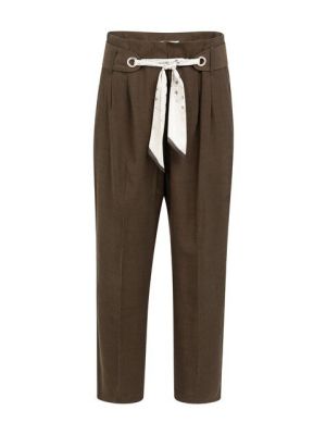 YAYA Broek met sjaalceintuur delicioso brown