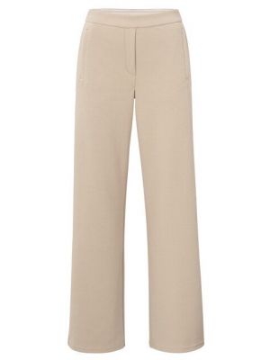 YAYA High-waisted wide-leg trousers twill beige