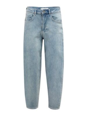 YAYA Denim broek met losse pasvorm mid blue denim