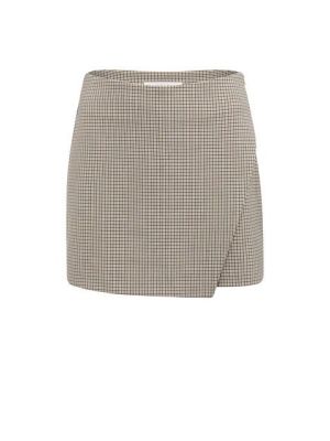 YAYA Geruite minirok beige dessin