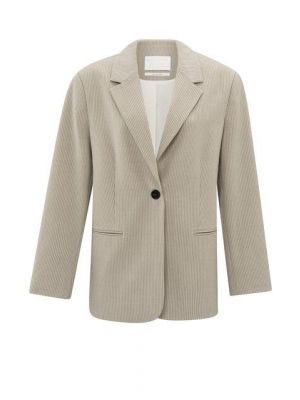 YAYA Oversized pinstripe blazer humus beige dessin