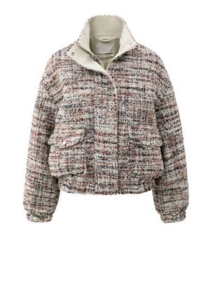 YAYA Boucl?? jasje met franjes blush pink dessin