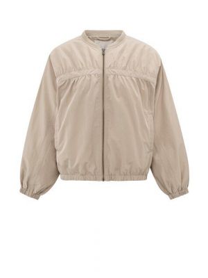 YAYA Cropped bomber jacket twill beige