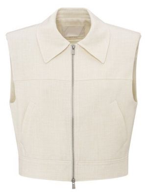 YAYA Sleeveless cropped jacket summer sand melange