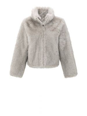 YAYA Jas van faux bont light grey