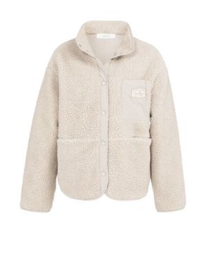 YAYA Teddy jack met nylon borstzak heather grey