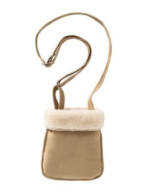 YAYA Lammy schoudertas Lou light camel