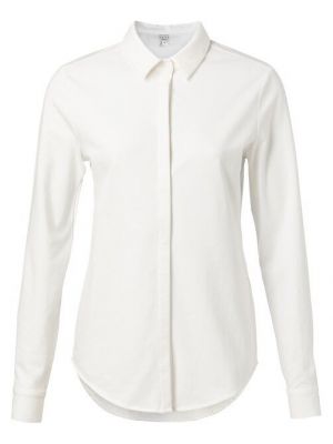 YAYA Jersey cotton blend shirt pure white