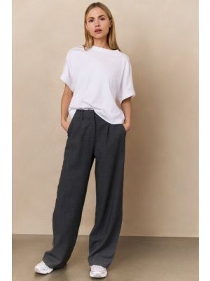 YAYA Jersey top met vouwdetails pure white
